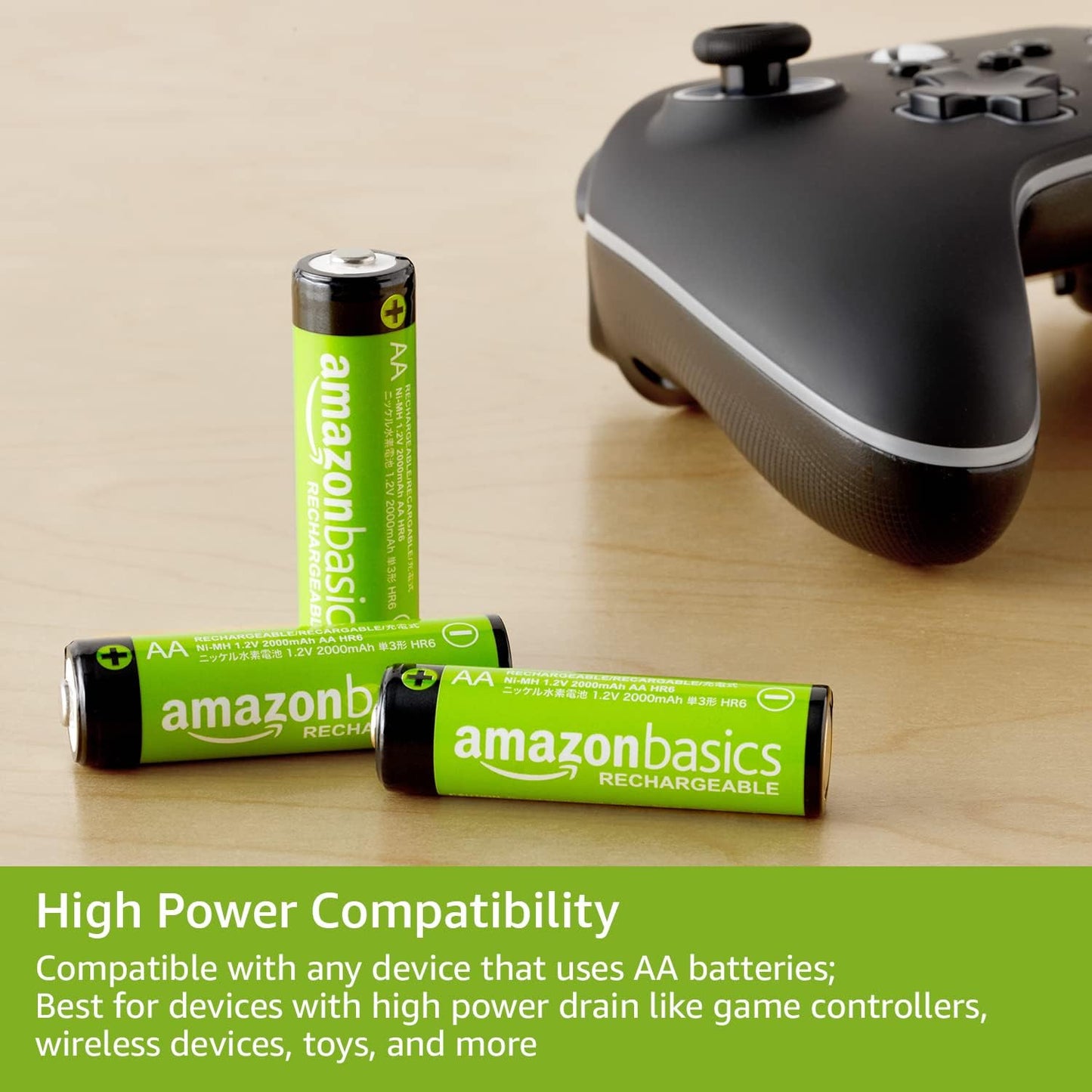Amazon Basics 24-Pack AA NiMH Batteries