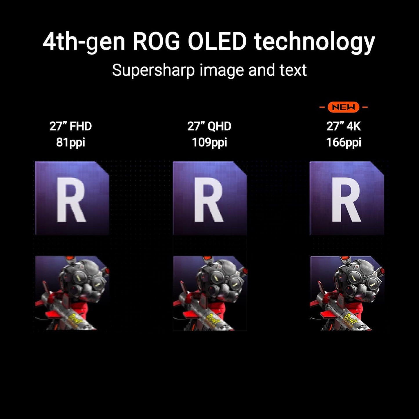 ASUS ROG 27" 4K QD-OLED Gaming Monitor, 240Hz