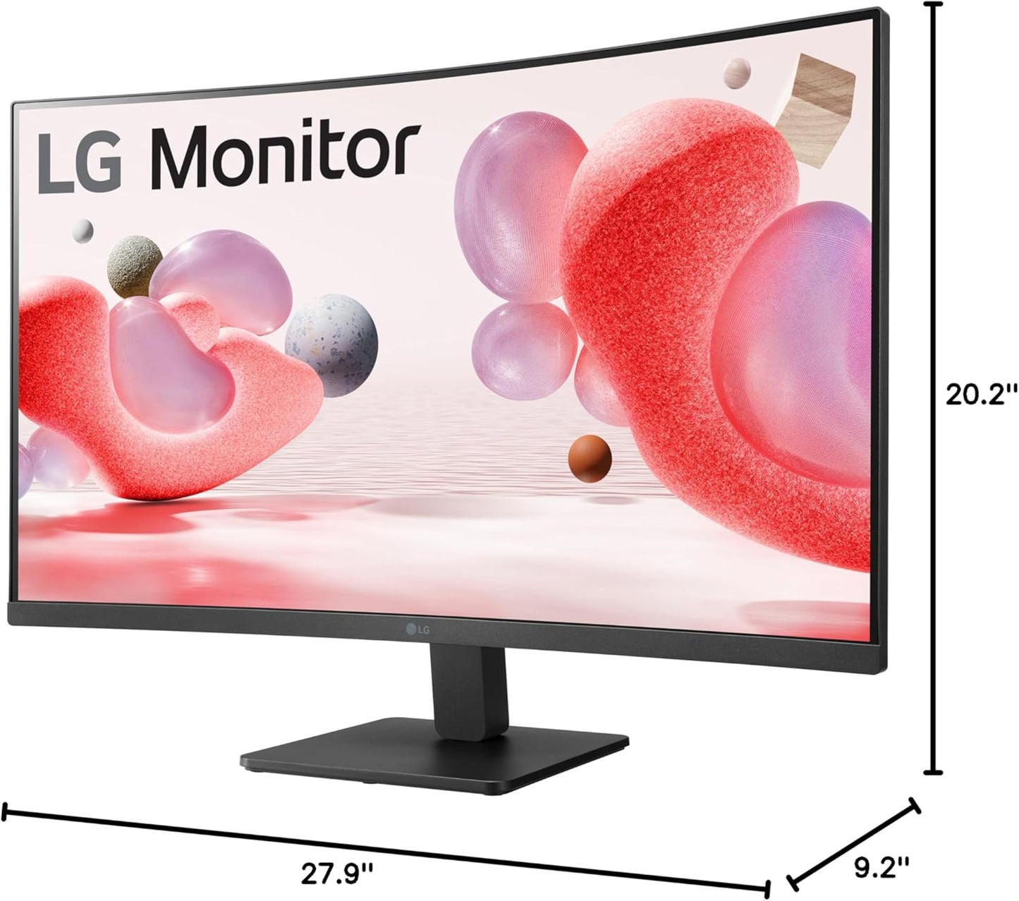 LG 32" Curved FHD Monitor, 100Hz, FreeSync, HDMI