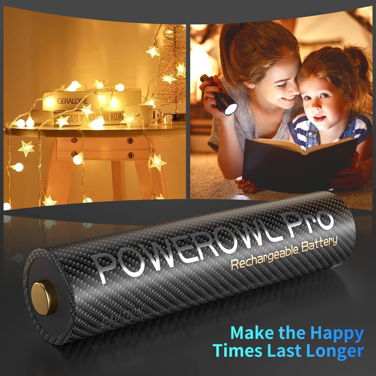POWEROWL Goldtop Rechargeable AA Batteries PRO