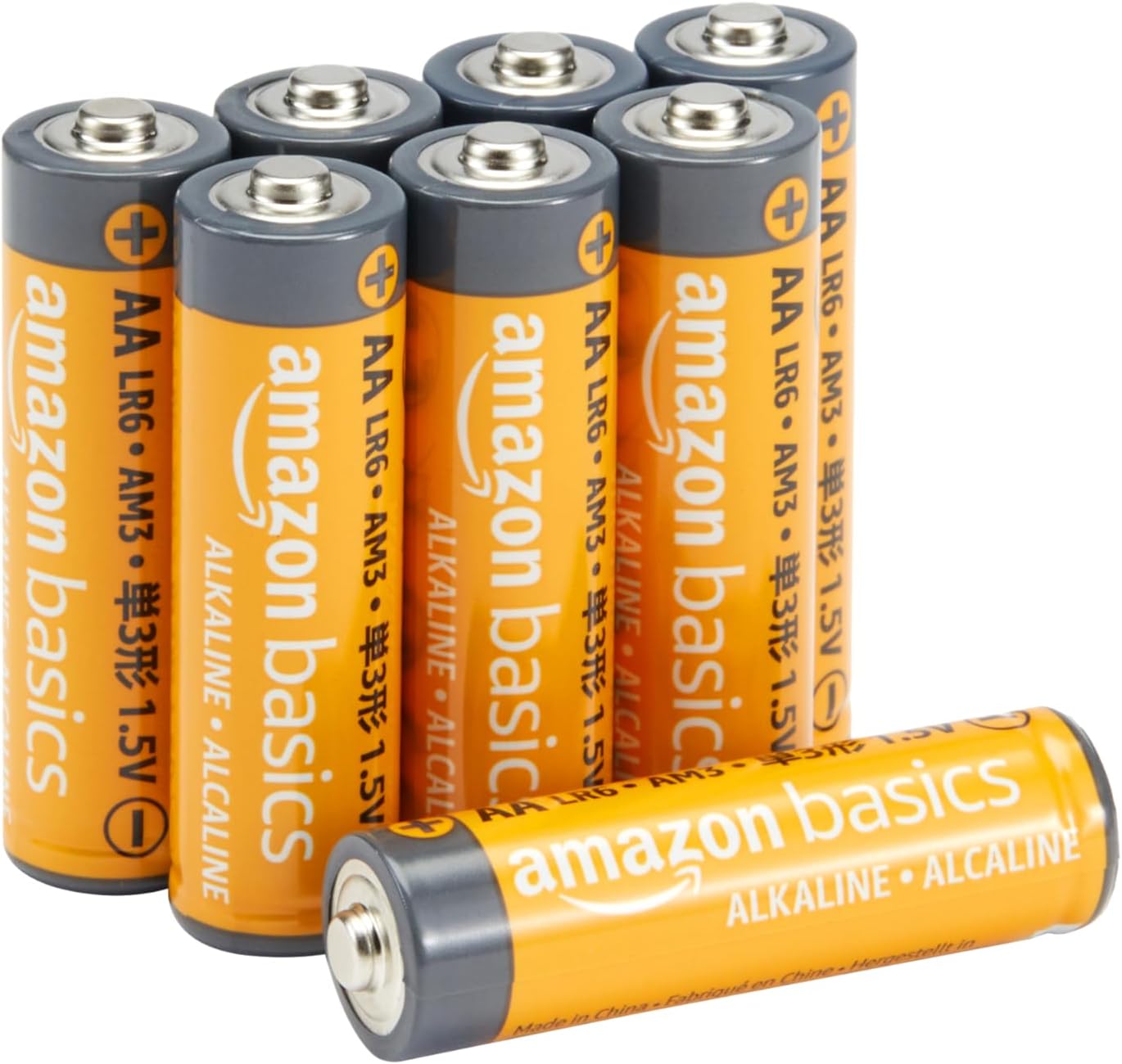 Amazon Basics 20-Pack AA Alkaline High-Performance Batteries