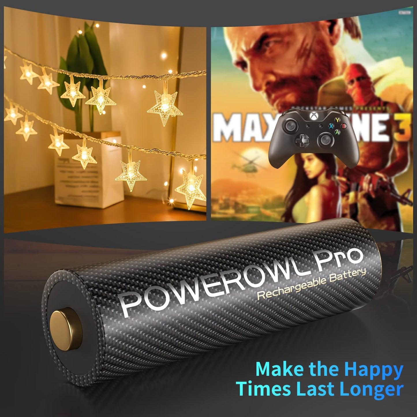 POWEROWL Goldtop Rechargeable AA Batteries PRO