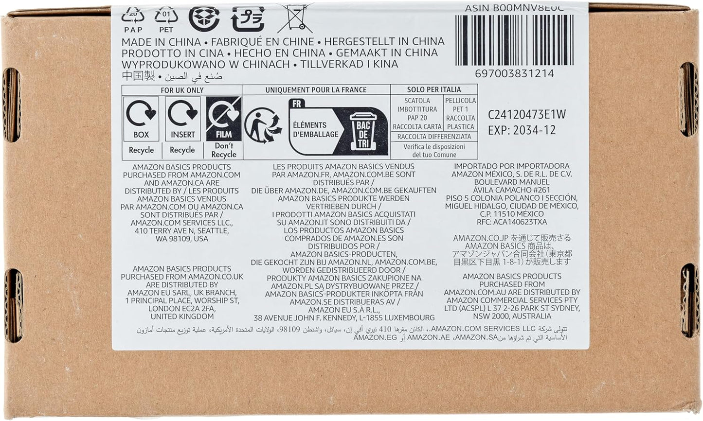 Amazon Basics 20-Pack AA Alkaline High-Performance Batteries
