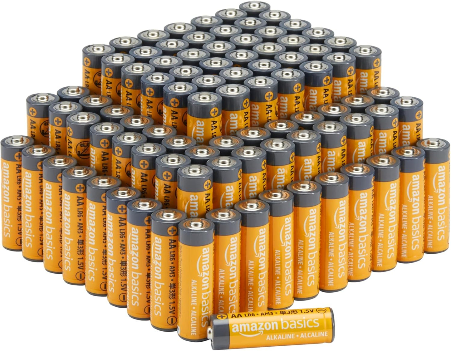 Amazon Basics 20-Pack AA Alkaline High-Performance Batteries