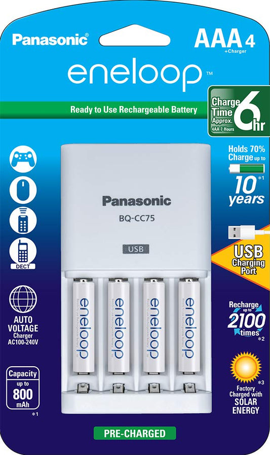 Eneloop Panasonic AA 8-Pack Ni-MH Batteries