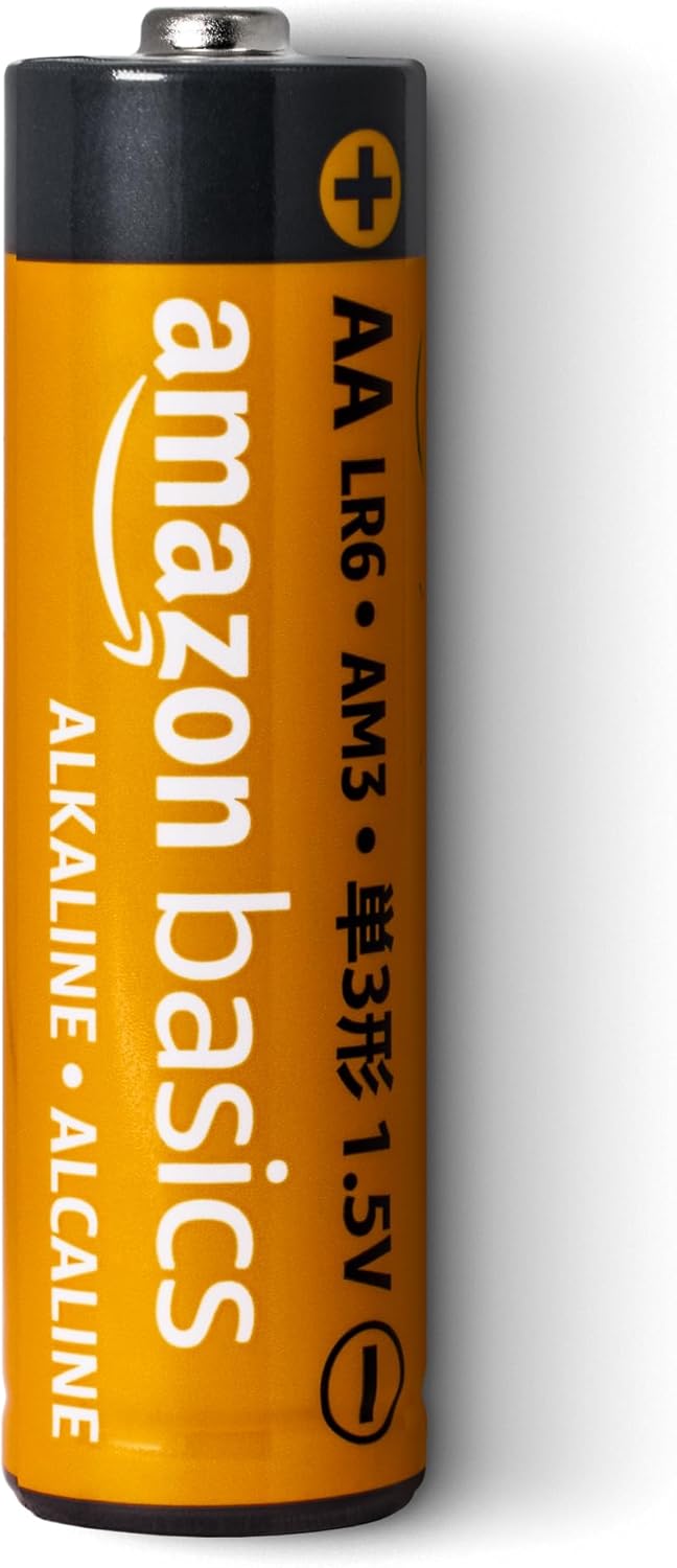 Amazon Basics 20-Pack AA Alkaline High-Performance Batteries
